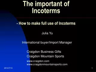 The important of Incoterms - How to make full use of Incoterms