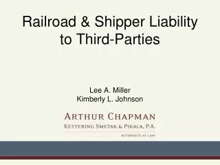 Railroad &amp; Shipper Liability to Third-Parties
