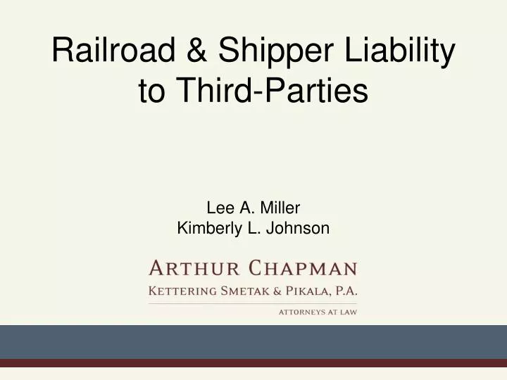 railroad shipper liability to third parties