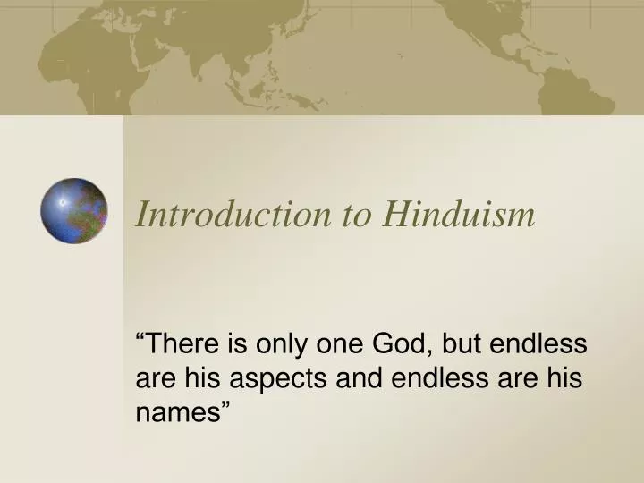 introduction to hinduism