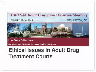 Ethical Issues in Adult Drug Treatment Courts