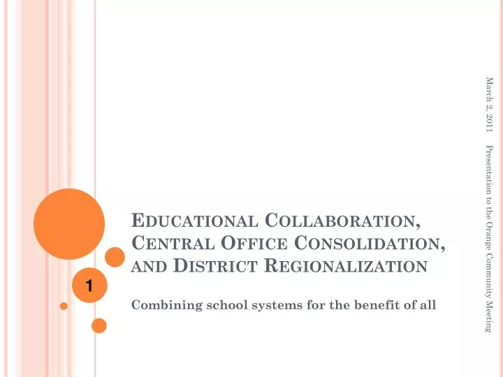 educational collaboration central office consolidation and district regionalization