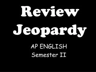 Review Jeopardy