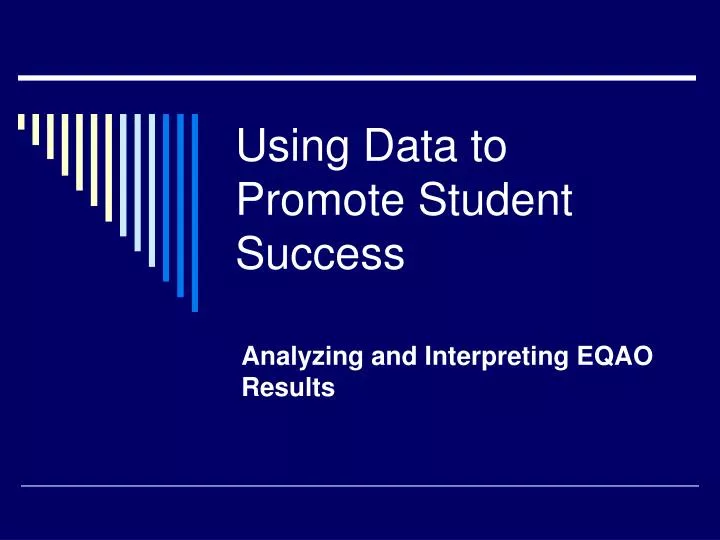 using data to promote student success