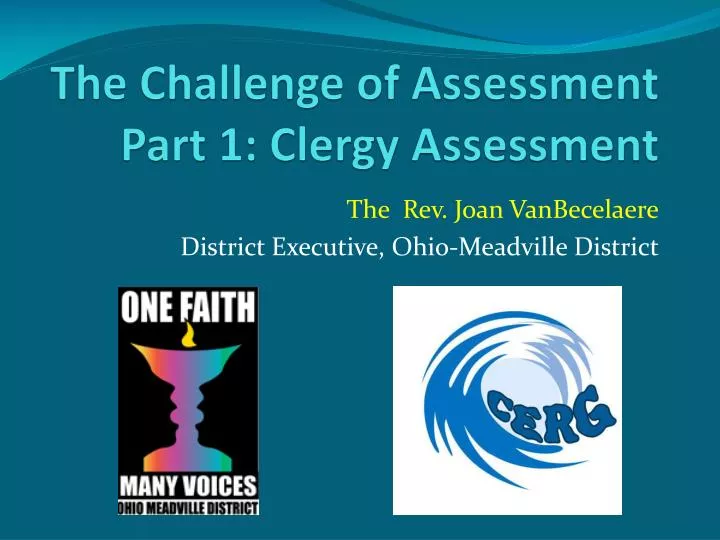 the challenge of assessment part 1 clergy assessment
