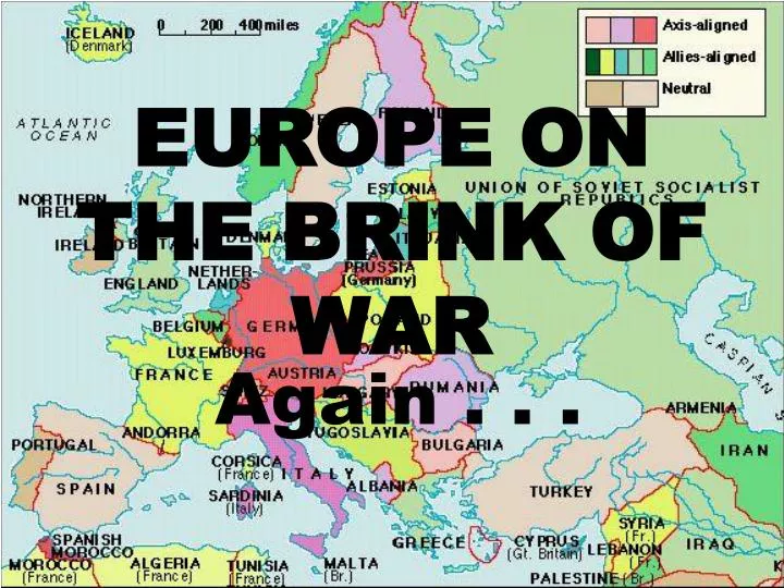 europe on the brink of war