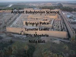 Ancient Babylonian Science