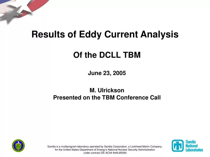 results of eddy current analysis