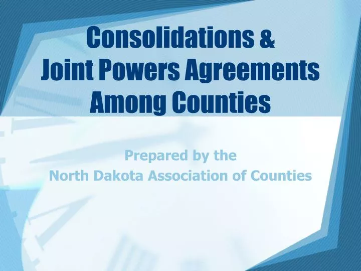 consolidations joint powers agreements among counties