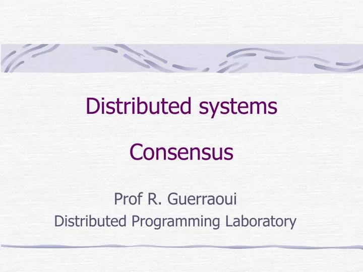 distributed systems consensus