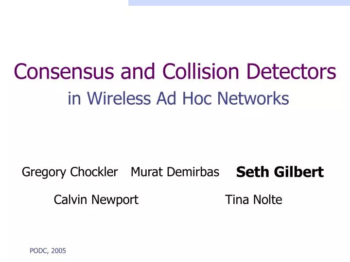 consensus and collision detectors in wireless ad hoc networks