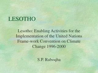 LESOTHO
