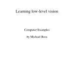 Learning low-level vision - slide 1