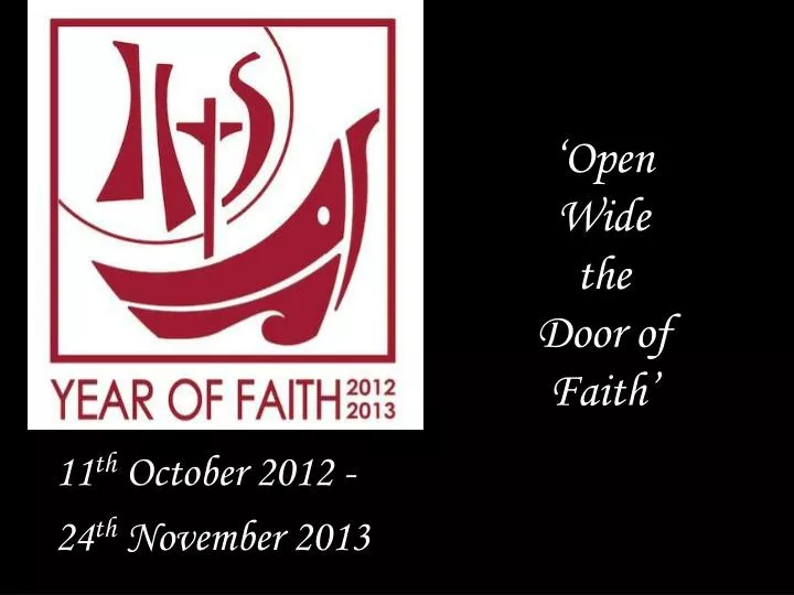 open wide the door of faith