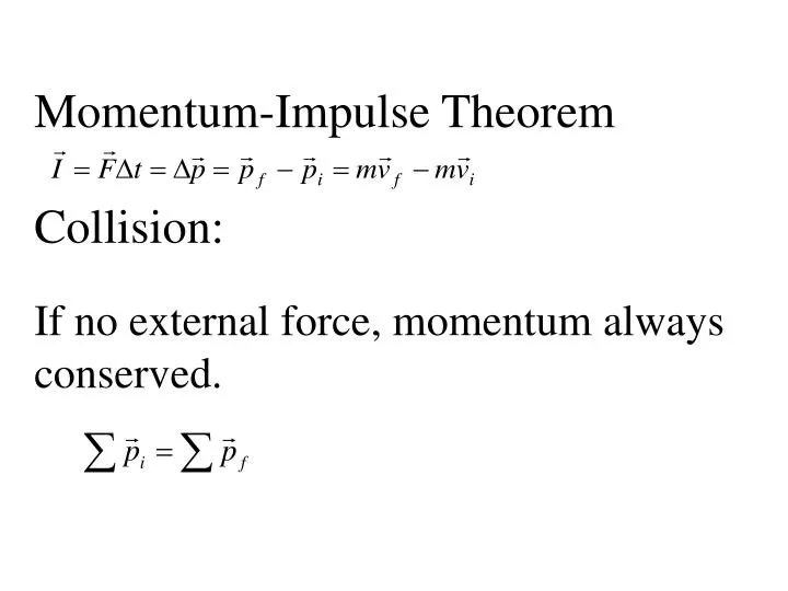 momentum impulse theorem collision