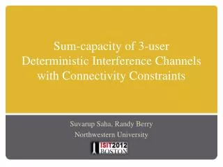 Sum-capacity of 3-user Deterministic Interference Channels with Connectivity Constraints