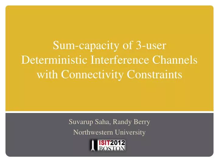sum capacity of 3 user deterministic interference channels with connectivity constraints