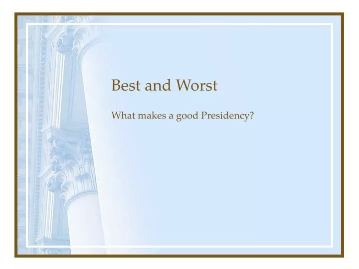 best and worst