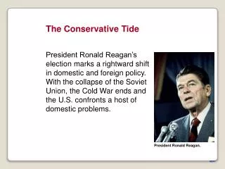 President Ronald Reagan.