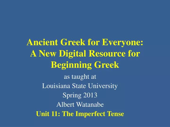 ancient greek for everyone a new digital resource for beginning greek