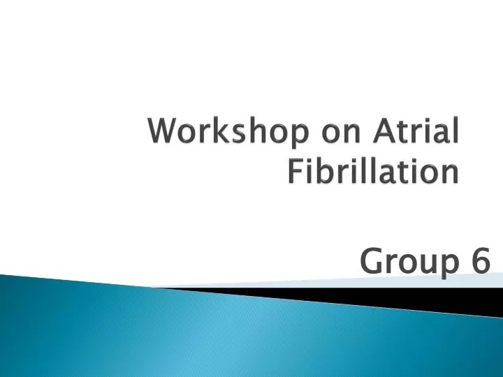 workshop on atrial fibrillation