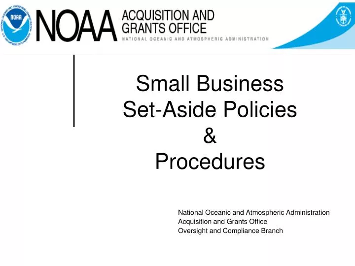 small business set aside policies procedures