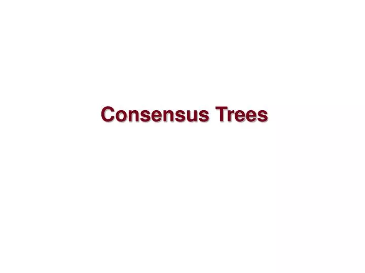 consensus trees