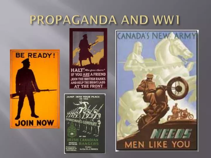 propaganda and ww1