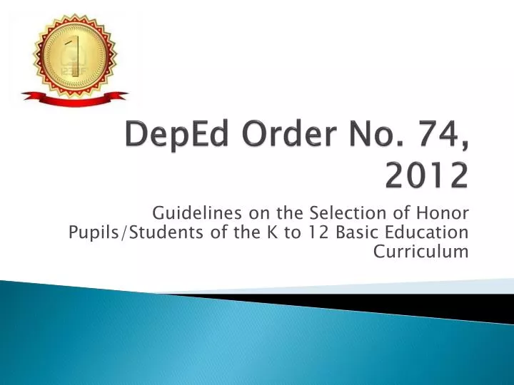 deped order no 74 2012