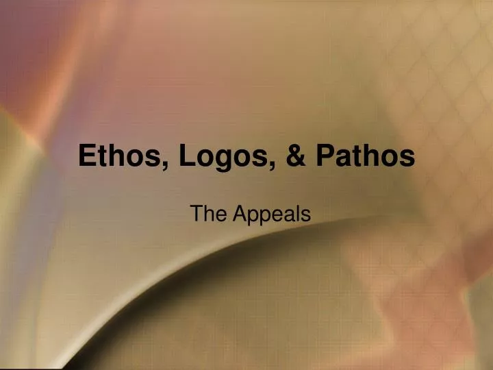 ethos logos pathos