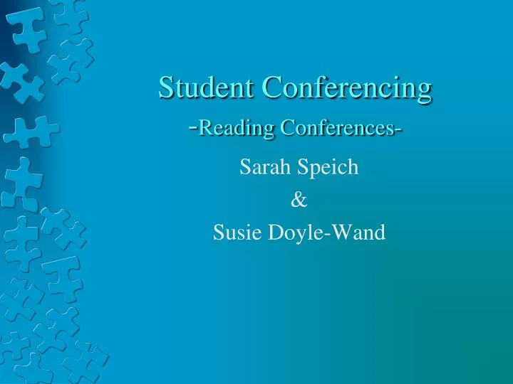 student conferencing reading conferences