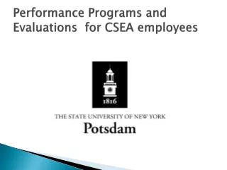 Performance Programs and Evaluations for CSEA employees