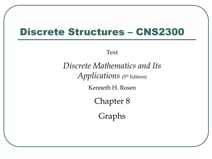 discrete structures cns2300
