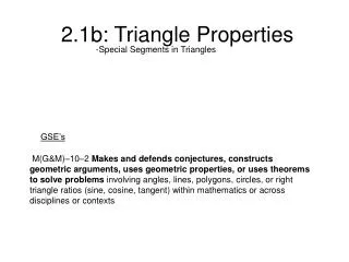 2.1b: Triangle Properties