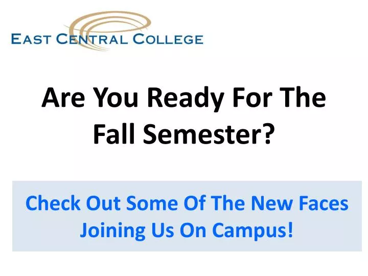 are you ready for the fall semester