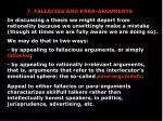 7. FALLACIES AND PARA-ARGUMENTS - slide 1