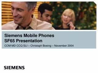 Siemens Mobile Phones SF65 Presentation