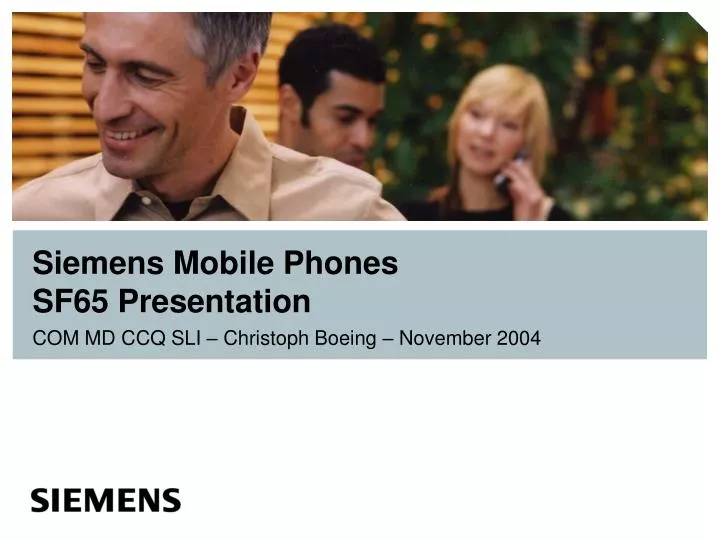 siemens mobile phones sf65 presentation