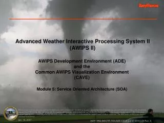 Advanced Weather Interactive Processing System II (AWIPS II)