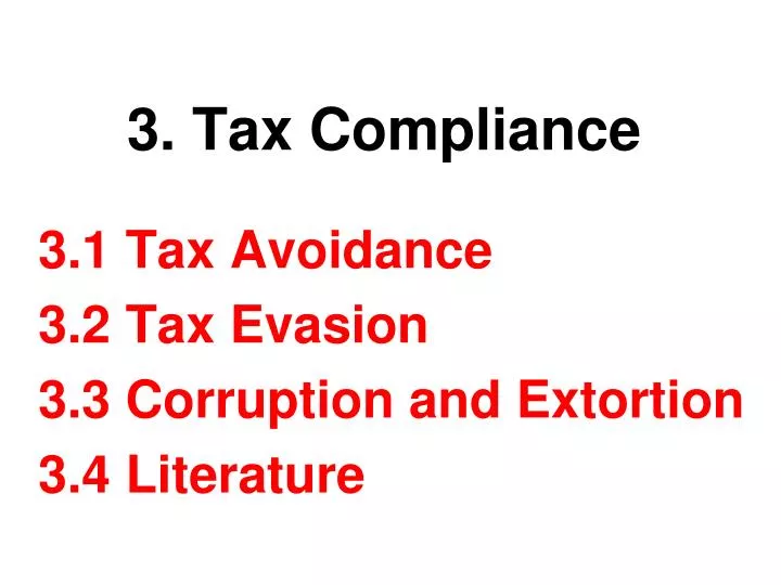 3 tax compliance