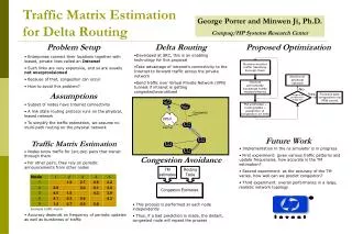 Traffic Matrix Estimation for Delta Routing