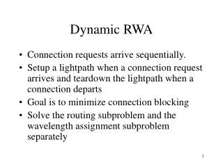 Dynamic RWA