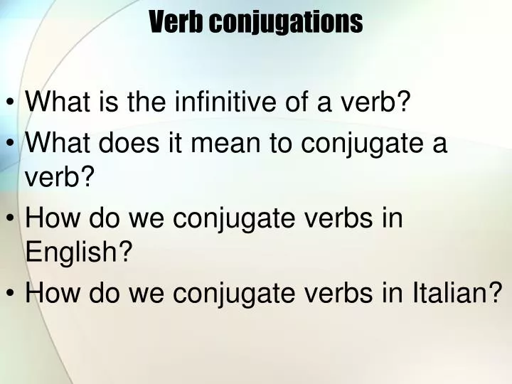 verb conjugations