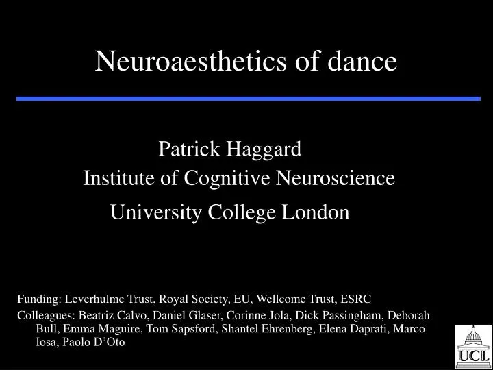 neuroaesthetics of dance