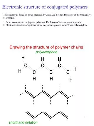 Drawing the structure of polymer chains