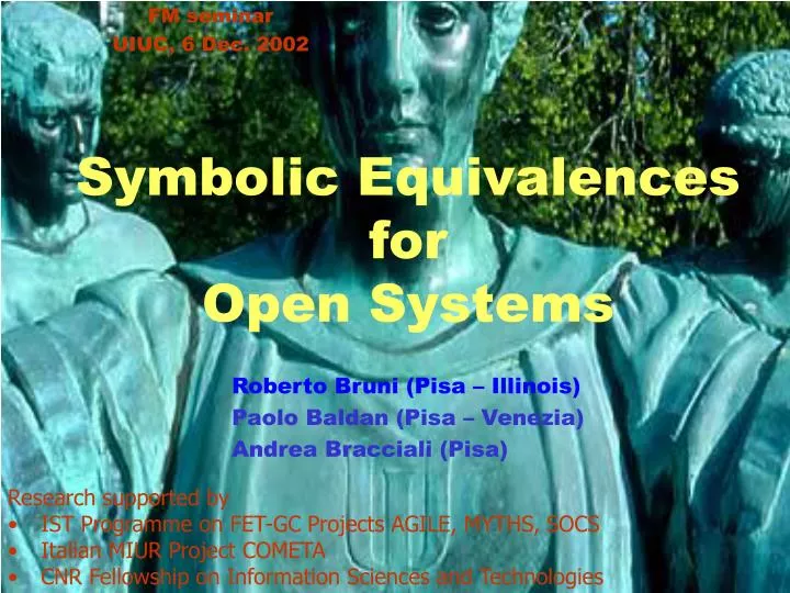 symbolic equivalences for open systems