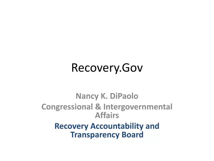 recovery gov