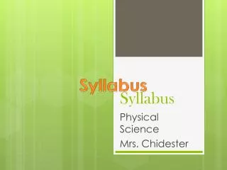 Syllabus