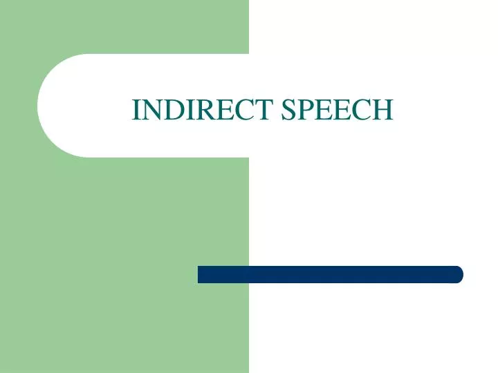 indirect speech