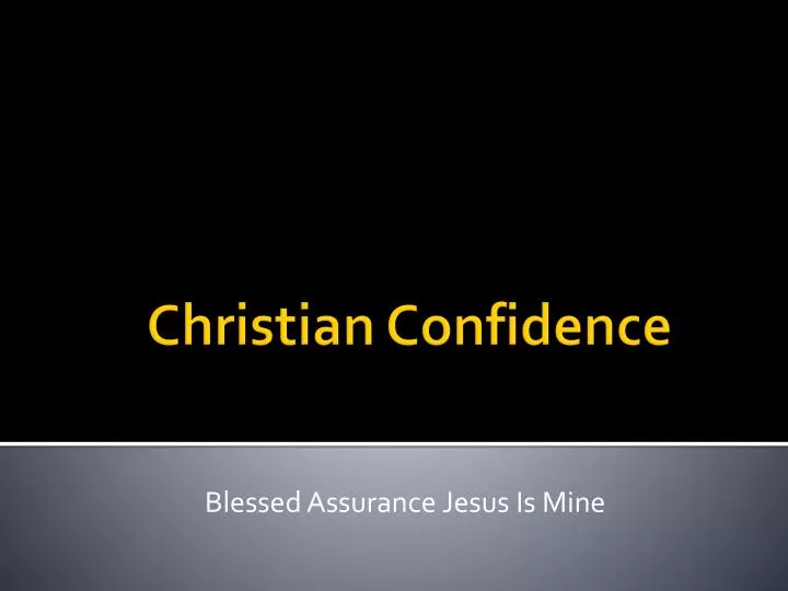 christian confidence